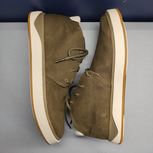 Olukai Papaku Chukka Boots Mens US 8.5 Green White Comfort Rubber Sole‎ Lace Up main image 3